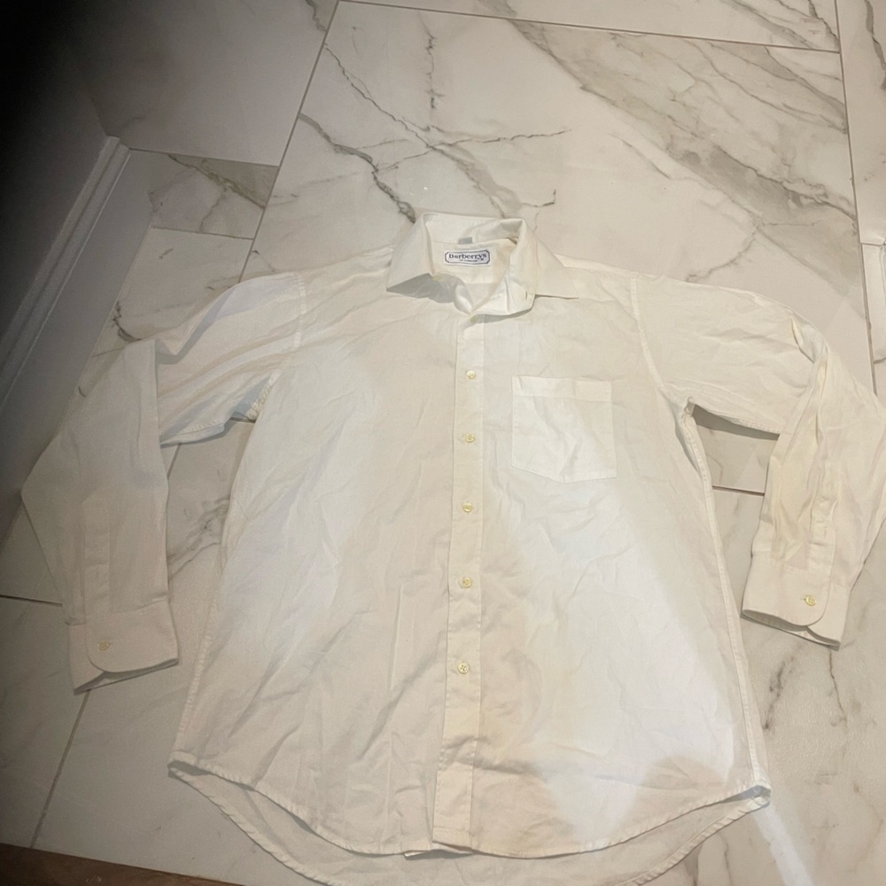 Vintage Burberry’s London ivory button down shirt